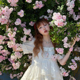 August Unicorn Moon Veil Silk Cotton Dress