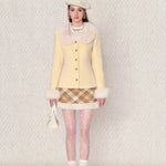 Get trendy with [Underpass] Sweetheart Woolen Jacket & Skirt Set -  available at Peiliee Shop. Grab yours for $46 today!