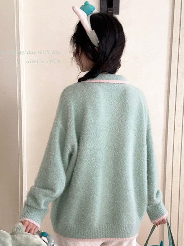 Get trendy with Gelatoni Color Match Sweater Hoodie - Sweater available at Peiliee Shop. Grab yours for $25 today!