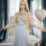 Blood Supply Happy Birthday Mousse Date Satin Ribbon Slip Dress
