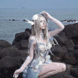 [Blood Supply] Silver Song Of Siren - Mermaid Corset Top