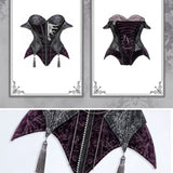 Blood Supply The Last Gift Of The Dead Velvet Jacquard Corset