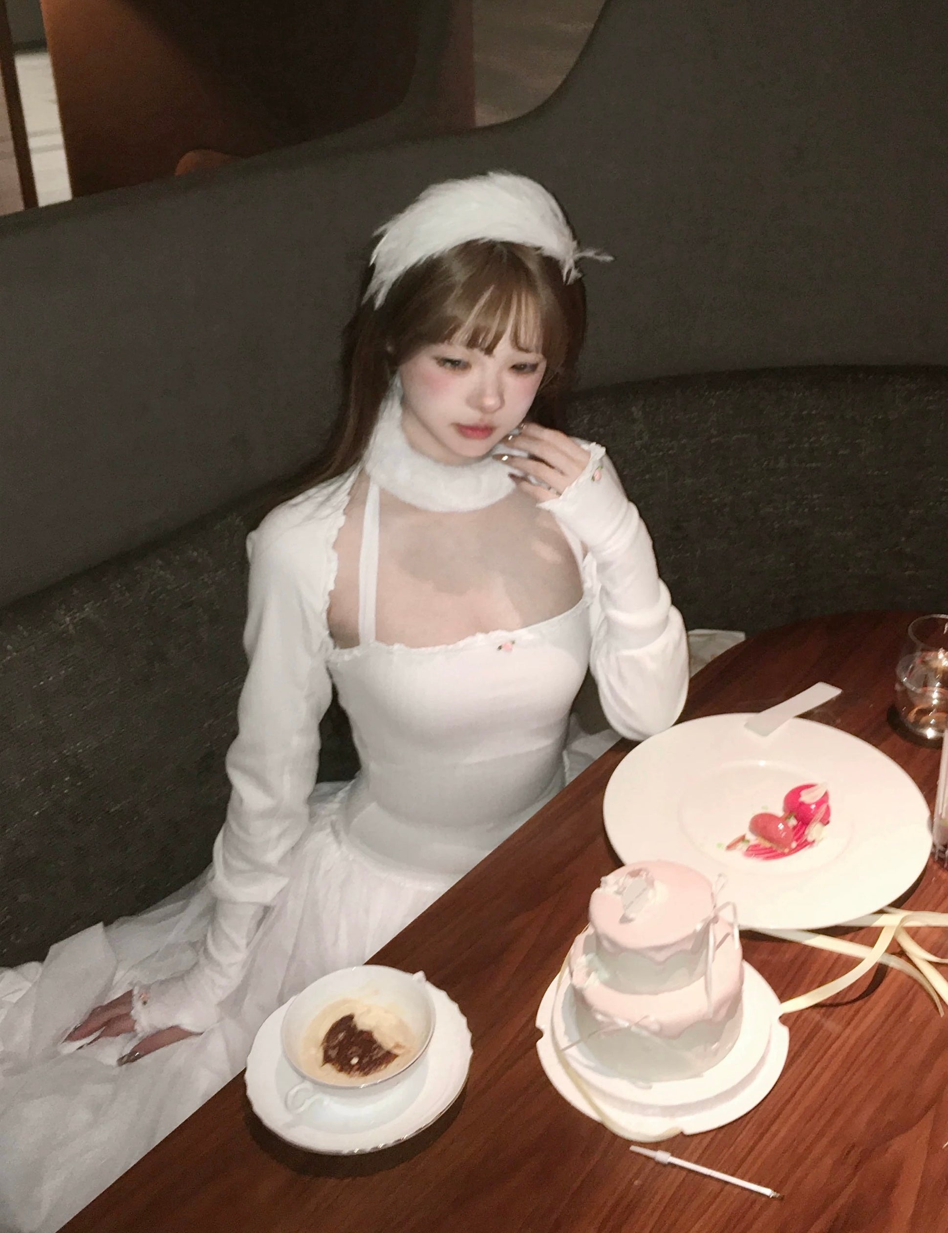 SheepKiss Annie Soft Girl Vest Cardigan Set