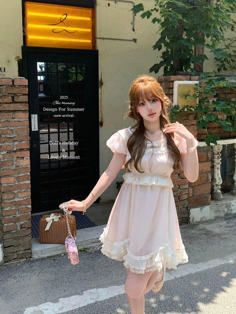 Doll's Holiday Vintage Babydoll Mini Dress Pink Peiliee Shop Doll's Holiday Vintage Babydoll Mini Dress Pink Peiliee Shop