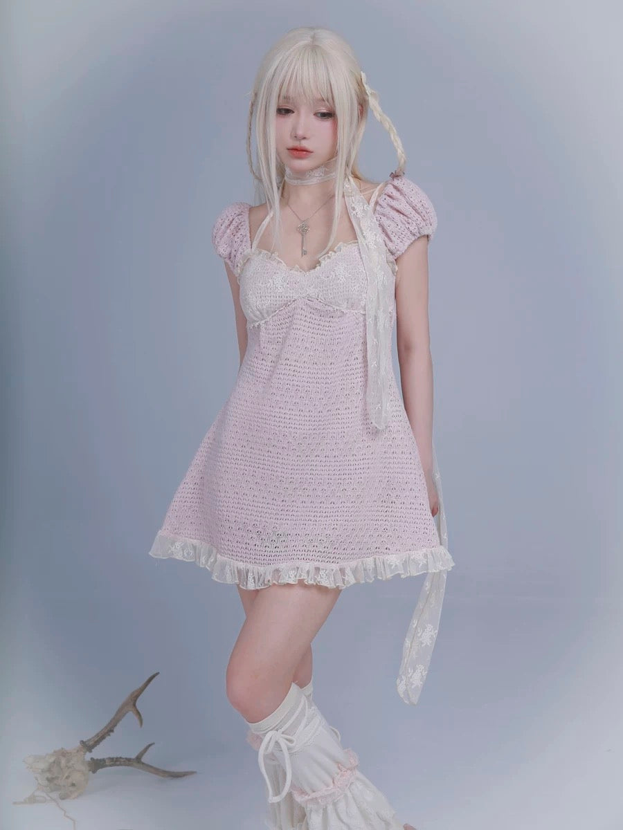 Get trendy with Rose Island AW24 Elf Guardian - Sakura Fairy Mini Dress - Crop Top available at Peiliee Shop. Grab yours for $46 today!