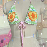[Customized Hand Knitted] Hawaii Crush bikini top
