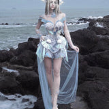 [Blood Supply] Silver Song Of Siren - Mermaid Corset Top