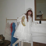 August Unicorn Edwardian Fairy Doll Silk Cotton Dress