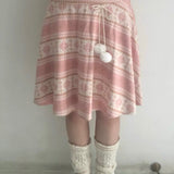 SicAstra Pink Snowflake Skirt