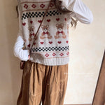 Get trendy with Christmas Bear Wool Blended Knitting Vest - Sweater available at Peiliee Shop. Grab yours for $19.90 today!