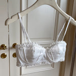 Get trendy with [Basic] Sweet Girl Satin Non-Wired Bra - Lingerie available at Peiliee Shop. Grab yours for $16 today!