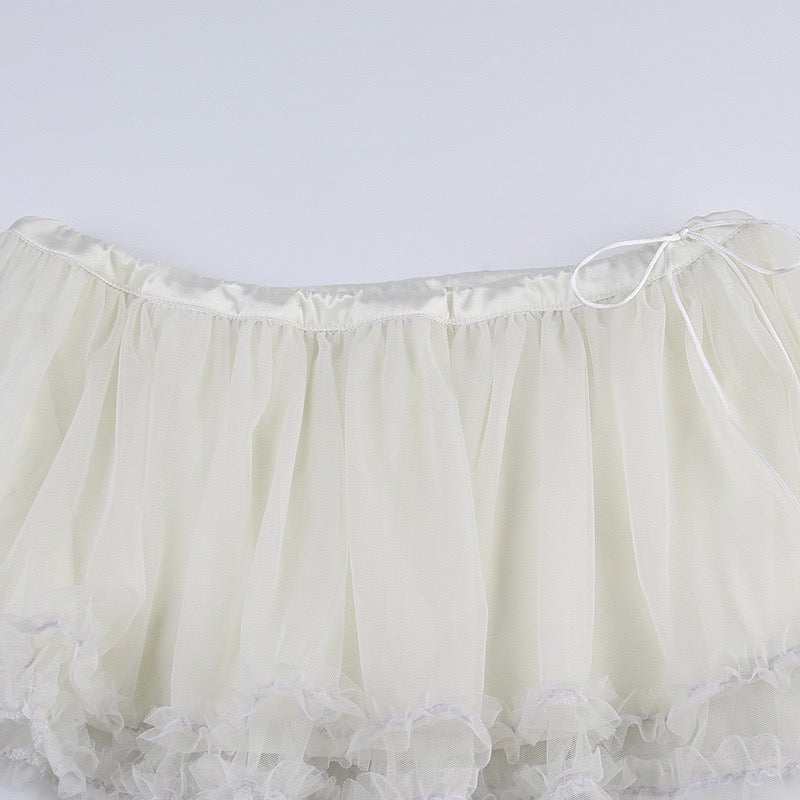 Swan Dream Chiffon Mini Skirt - Premium  from FAB GIRLS - Just $14.80! Shop now at Peiliee Shop