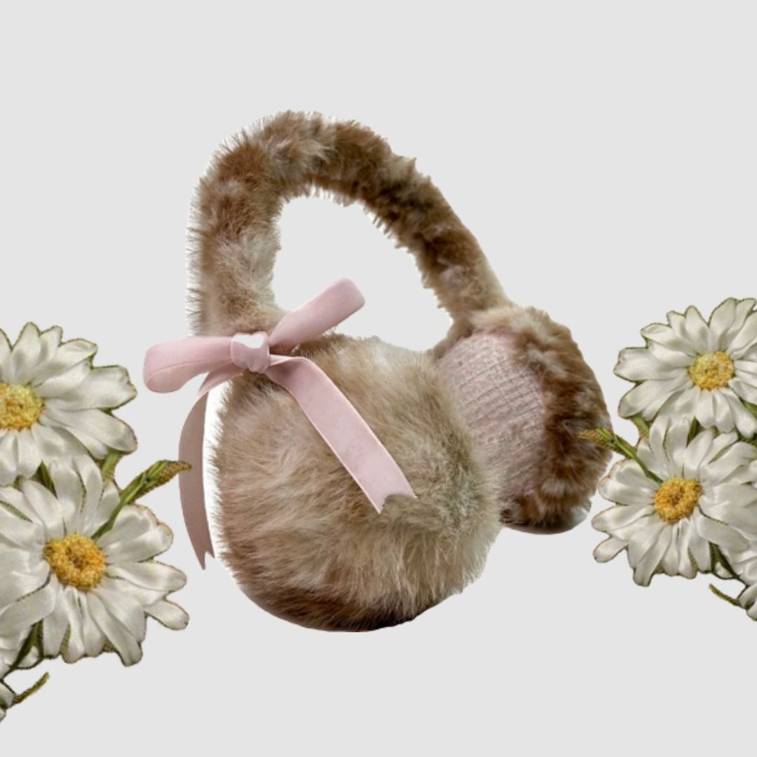 Get trendy with [Rose Island] Fairy Spirit Little Deer in flower field faux fur earmuffs ear warmer -  available at Peiliee Shop. Grab yours for $16.80 today!