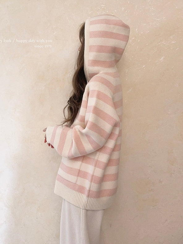 Get trendy with Pastel Cloud Knitting Hoodie Cardigan - Sweater available at Peiliee Shop. Grab yours for $39.90 today!