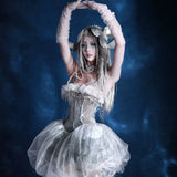 [Blood Supply] Silver Song Of Siren - Jellyfish Corset Mini Dress