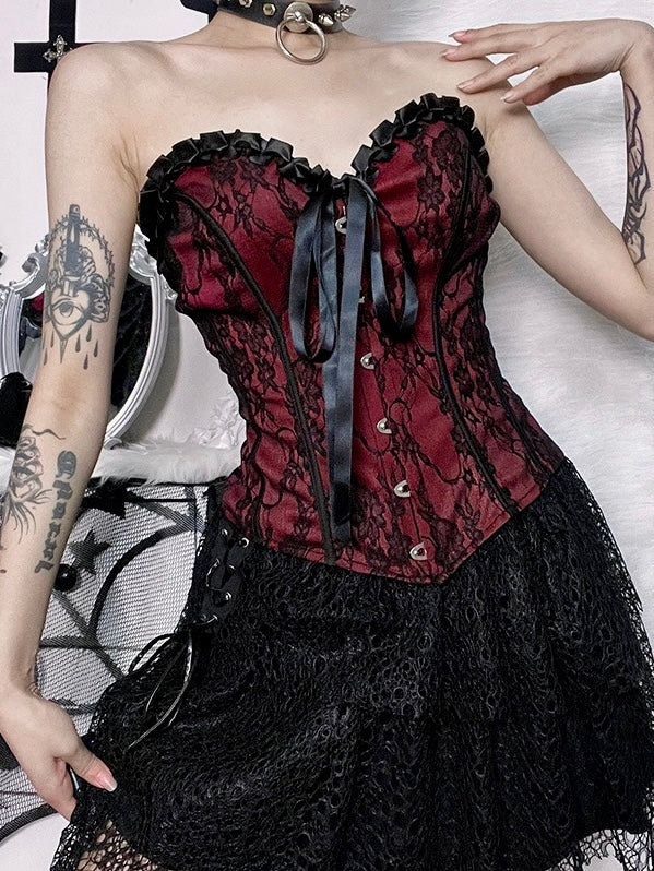 Get trendy with The Classic Gothic Corset Top -  available at Peiliee Shop. Grab yours for $23 today!