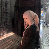 Evil Tooth Rosy Cross Embroidered Gothic Blouse