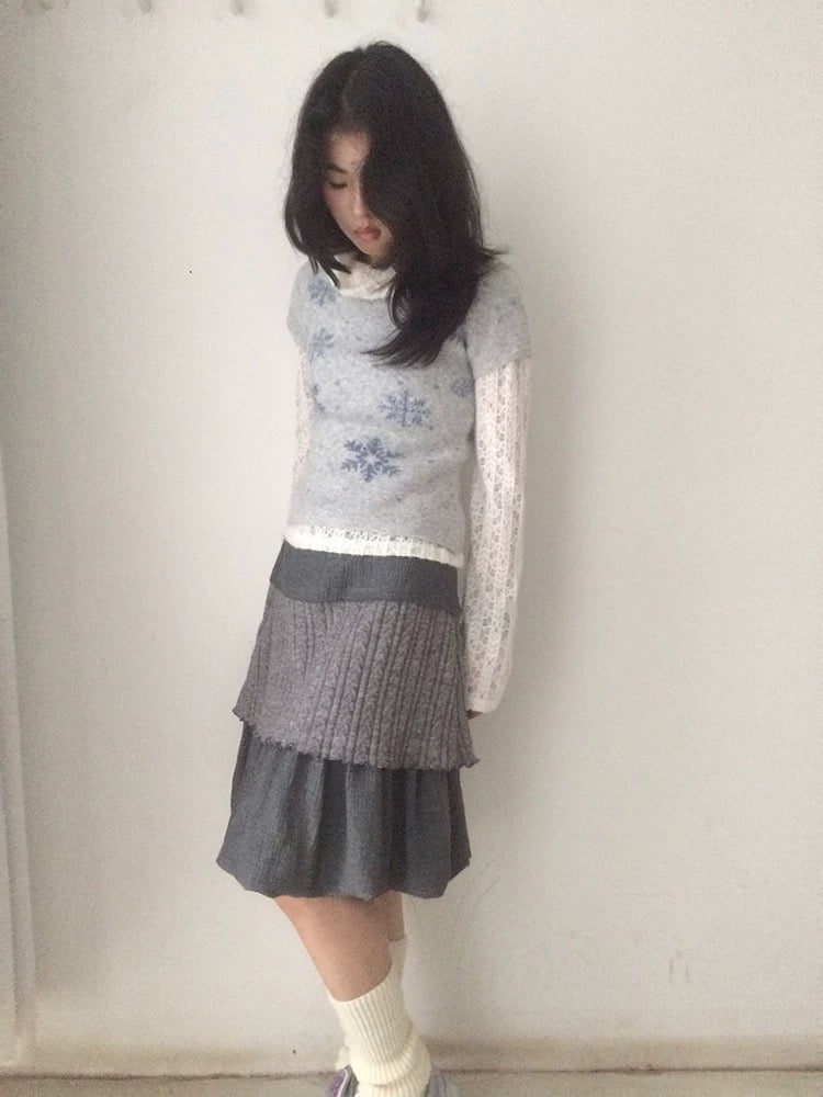 Get trendy with Sic Astra Snow Doll Coquette Sweater - Accessories available at Peiliee Shop. Grab yours for $39 today!