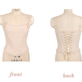 [Mummy Cat] My Soft Angel Floral Wool Corset Top Camisole