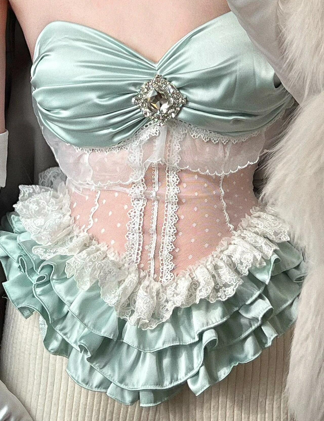 Get trendy with [Tailor Made] Cottage Fairy Lace Corset Top -  available at Peiliee Shop. Grab yours for $62 today!