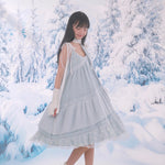 Get trendy with [Rose Island] Icy Snow Feather Dress -  available at Peiliee Shop. Grab yours for $57 today!