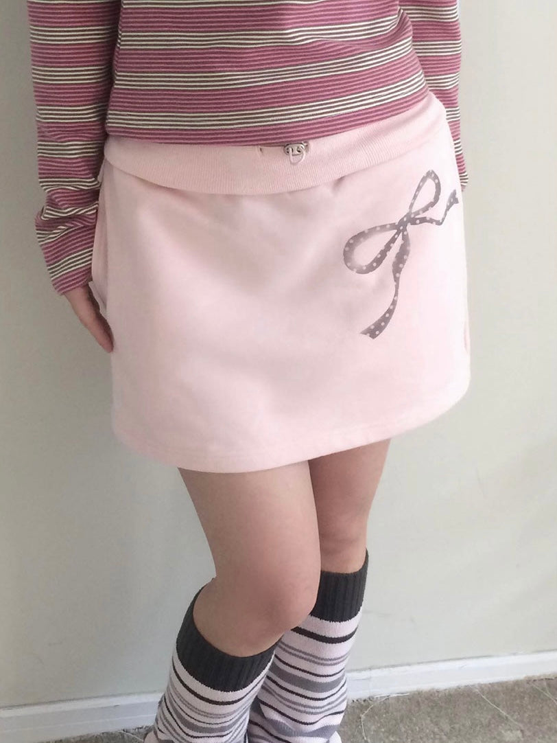 Get trendy with Sic Astra Soft Baby Pink Ribbon Hoodie Skirt Set - Accessories available at Peiliee Shop. Grab yours for $38 today!