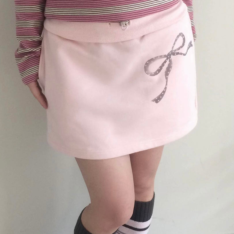 Get trendy with Sic Astra Soft Baby Pink Ribbon Hoodie Skirt Set - Accessories available at Peiliee Shop. Grab yours for $38 today!