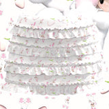 SelfishGhost Strawberry Bunny Bow Top & Ruffle Mini Skirt Set