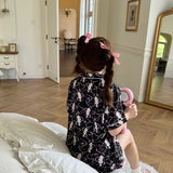 Kitty Pajamas Party Summer Sleepwear Set with top and shorts