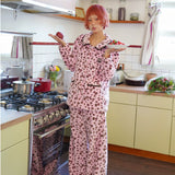 Sleepy Fairy Coral Fleece Leopard Bow Pajama Set