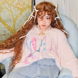 Get trendy with [Curve Beauty] Painterly Chic Faux Fur Sweater -  available at Peiliee Shop. Grab yours for $54 today!