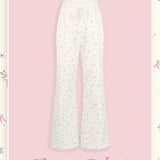 Sleepy Fairy Floral Deer Hoodie And Flare Pants Set