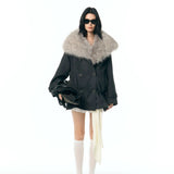 34Ounce Urban City Walk Faux Fur Wool Blend Coat