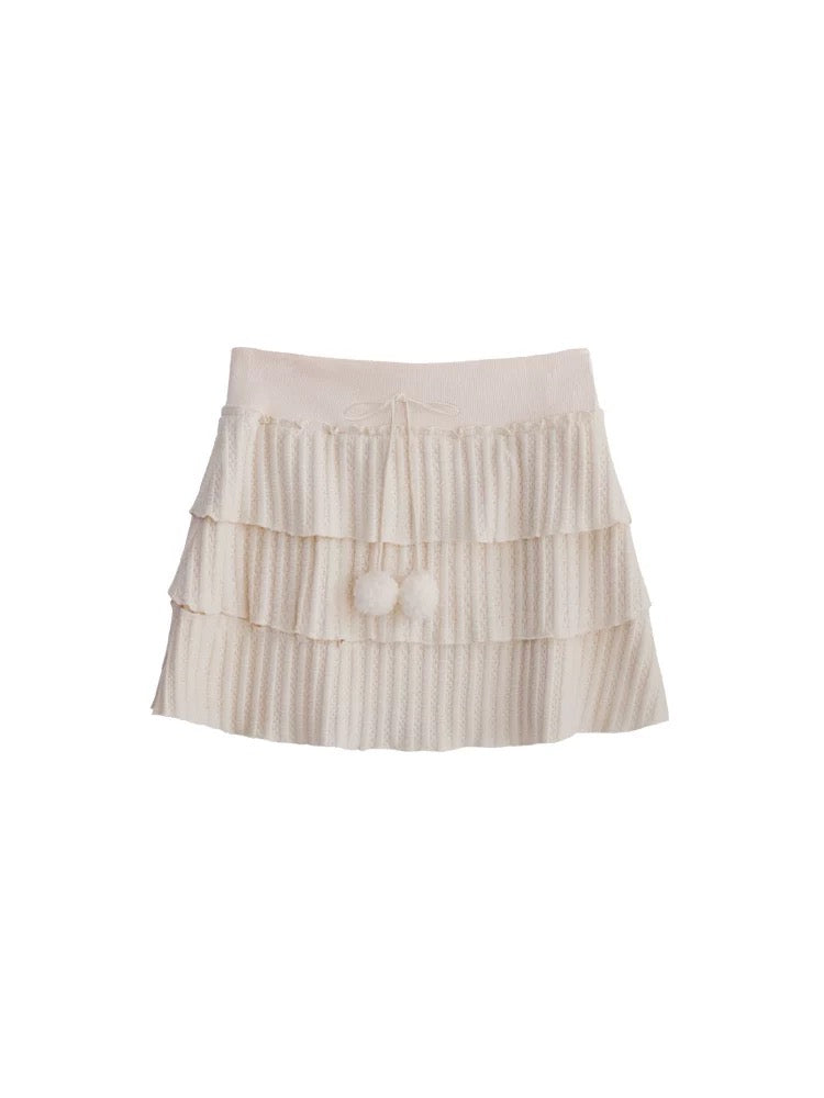 Get trendy with Sic Astra Snow Angel Knitting Mini Skirt - Accessories available at Peiliee Shop. Grab yours for $38 today!