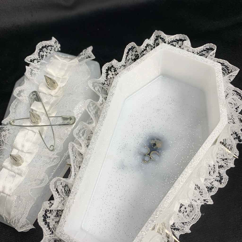 Get trendy with White Gothic Grunge Girl Cross Handmade Jewllery Box -  available at Peiliee Shop. Grab yours for $19.90 today!