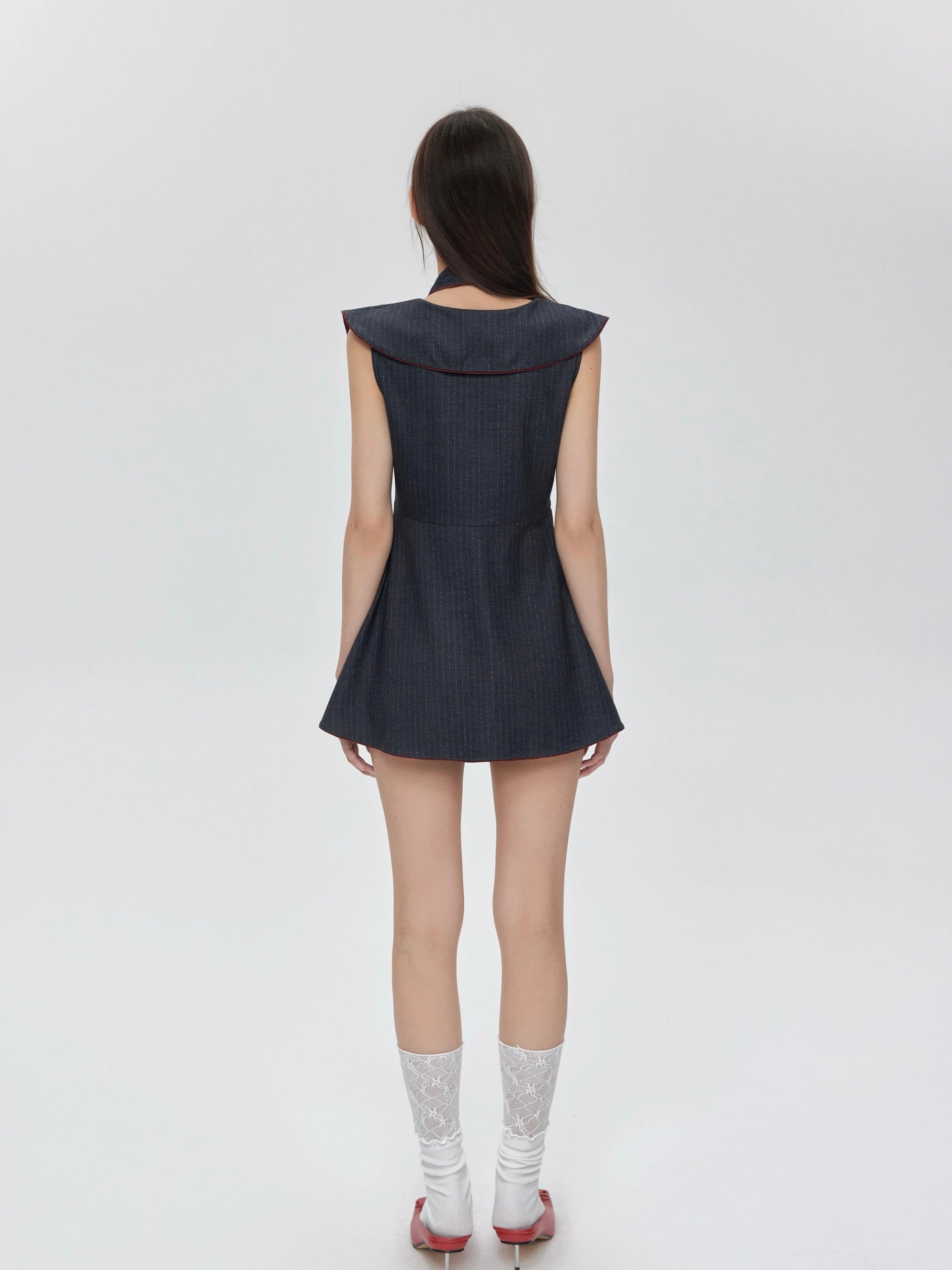 Get trendy with [Customizable] Campus Chic My First Suit Mini Dress - Dress available at Peiliee Shop. Grab yours for $49.90 today!