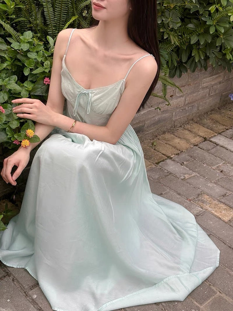 [Aguo Studio]Romantic Ocean Blue Lace Maxi Dress - Premium Dress from Aguo Studio - Just $20! Shop now at Peiliee Shop