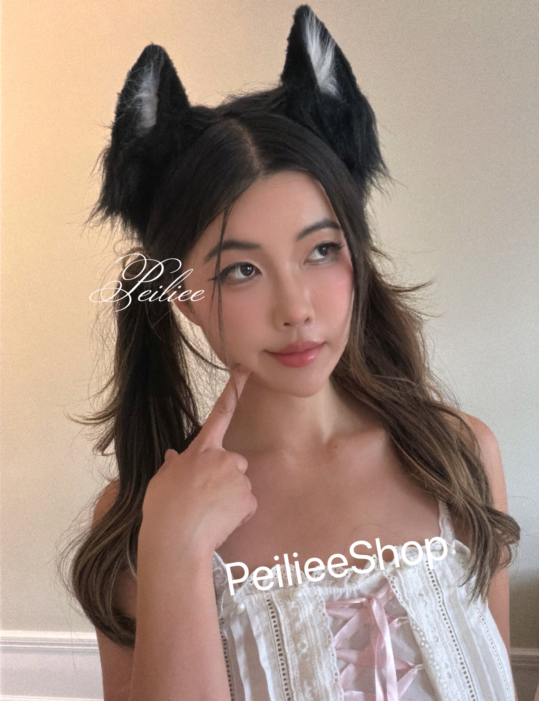 Gothic Kitty Ear Hairband Faux fur