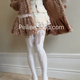 Swan Kiss Cotton and Lace Over Knee Socks
