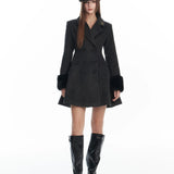 34Ounce Heiress Charm Wool Coat with Faux Fur Scarf