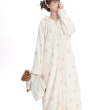 Canmi’s Teddy Dream Cozy Hooded Oversized Sleep Robe