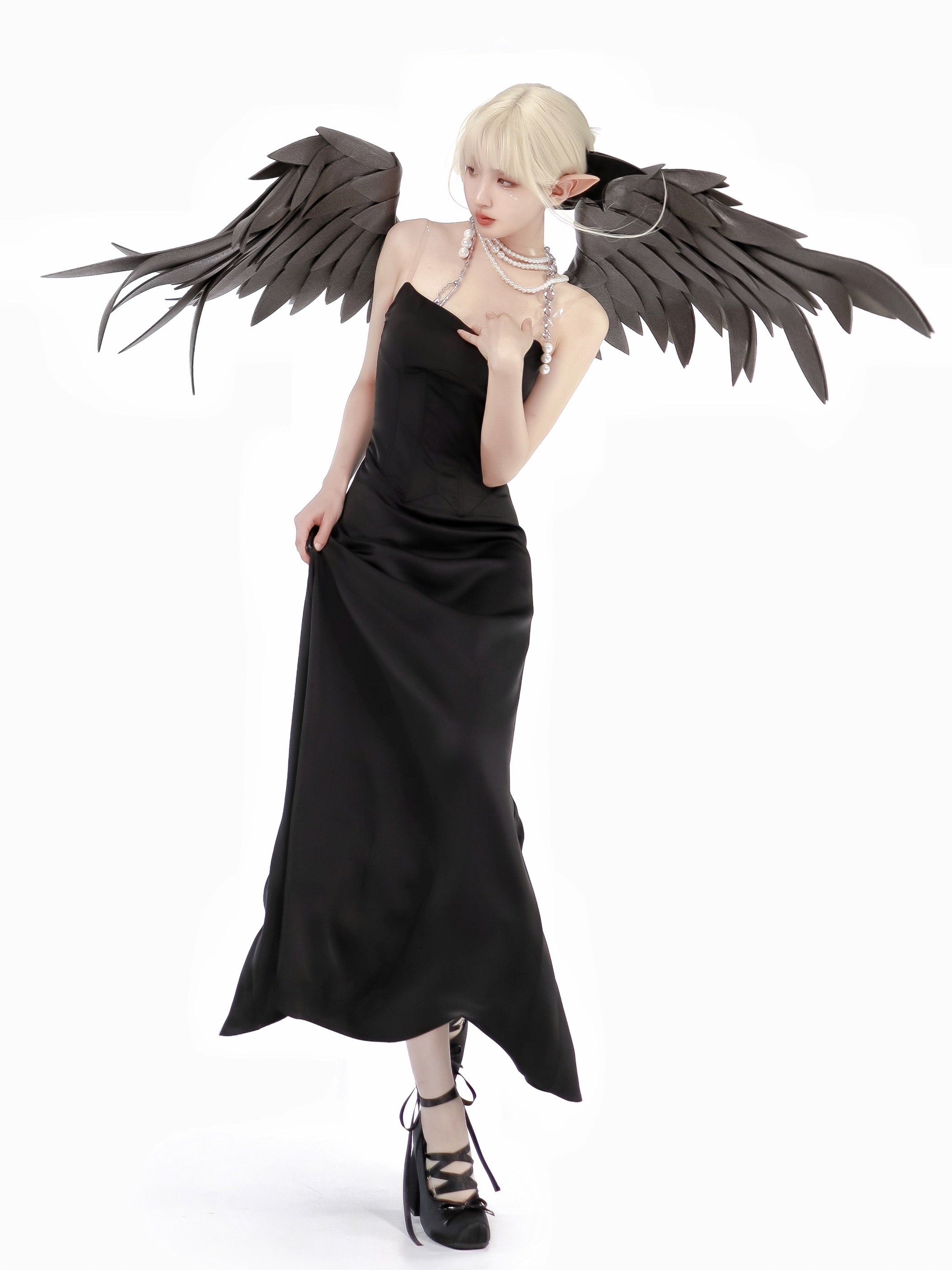 Get trendy with Dark Angel Evening Gown -  available at Peiliee Shop. Grab yours for $59.90 today!