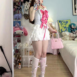 Get trendy with [PeilieeShop x Stasera] Ribbon Poem Handmade Corset Top -  available at Peiliee Shop. Grab yours for $65 today!