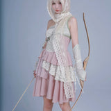 Get trendy with Rose Island AW24 Elf Guardian - The Girl Fairy Angel Mini Dress - Crop Top available at Peiliee Shop. Grab yours for $38 today!