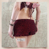 [Mike&Molly] Blood Berry Gothic Hand-Knitted Shorts and Skirt Set