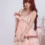 [Rose Island] Rosy Blush Ruffle Mini Dress