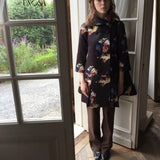 UNOSA Court Garden Oil-Painting Floral Quilted Jacket