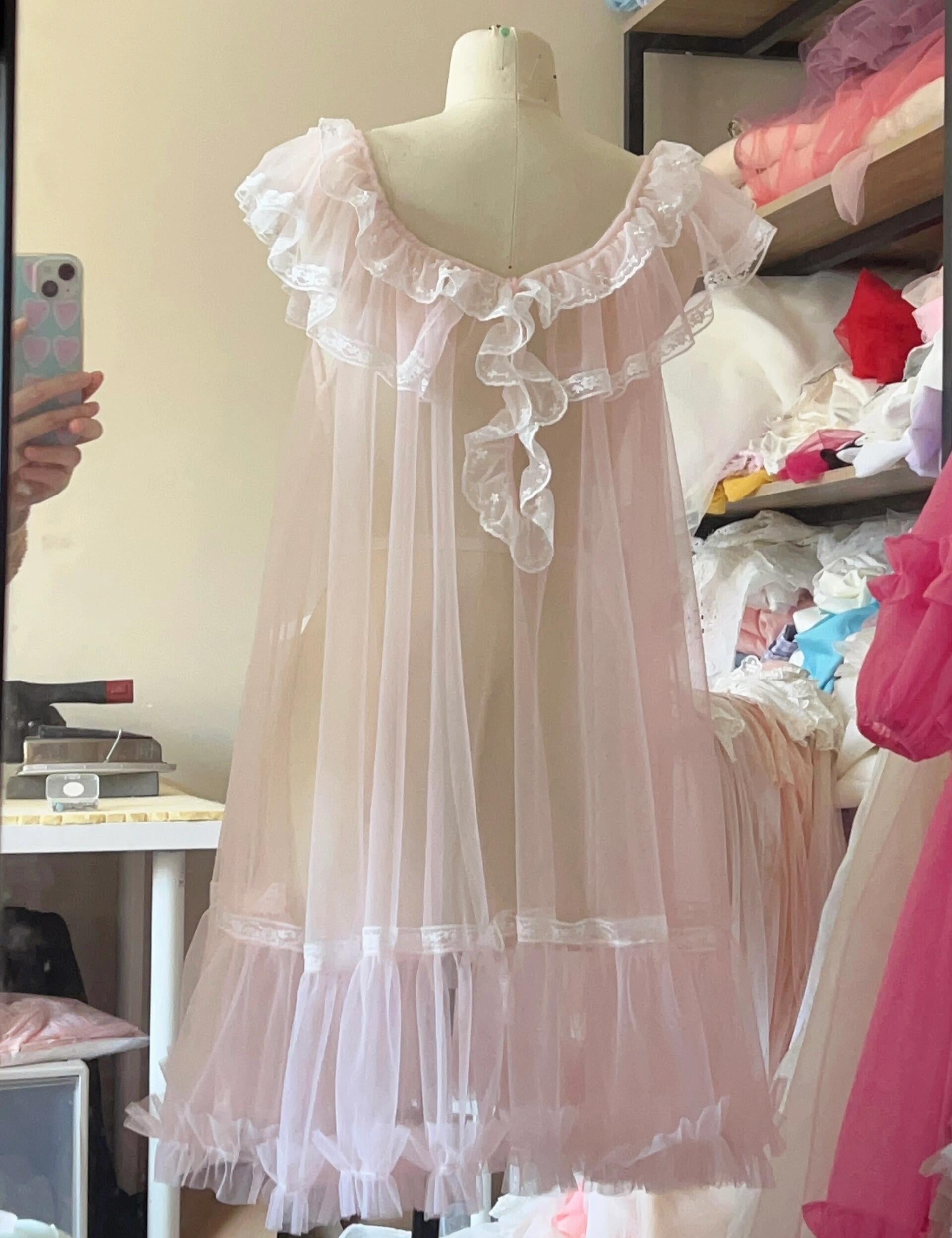 Get trendy with [August Unicorn] Rose romance transparent outer dress - Dresses available at Peiliee Shop. Grab yours for $75 today!