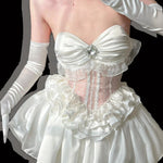 Get trendy with [Tailor Made] Snow Fairy Lace Corset Top -  available at Peiliee Shop. Grab yours for $62 today!