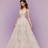 - Songe Atelier - Peach Flower Mist Wedding Bridal Dress Tailor Made